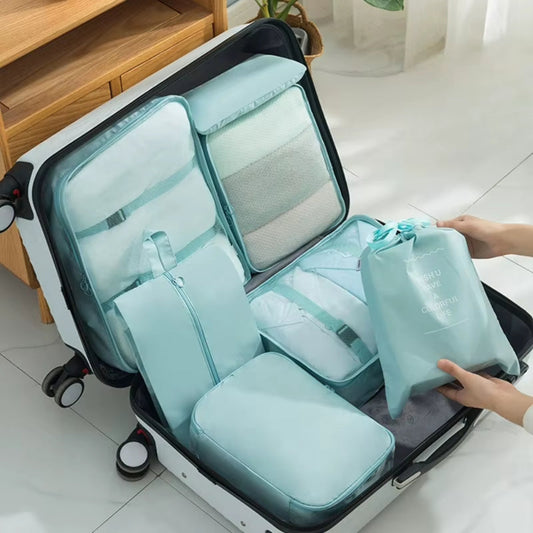 7-Piece Travel Storage Bag Portable Luggage Storage Tool for Business Trips Large Capacity Clothing and Toiletries Storage Bag