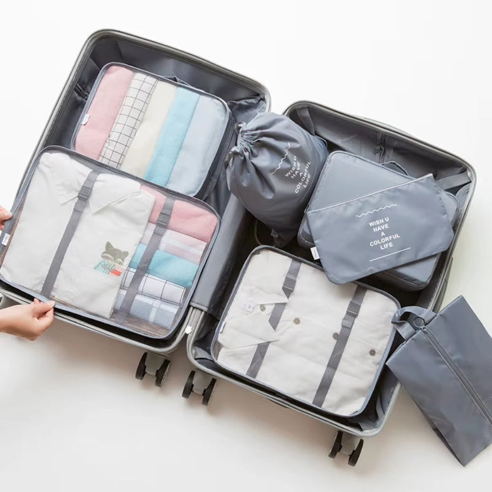 7-Piece Travel Storage Bag Portable Luggage Storage Tool for Business Trips Large Capacity Clothing and Toiletries Storage Bag