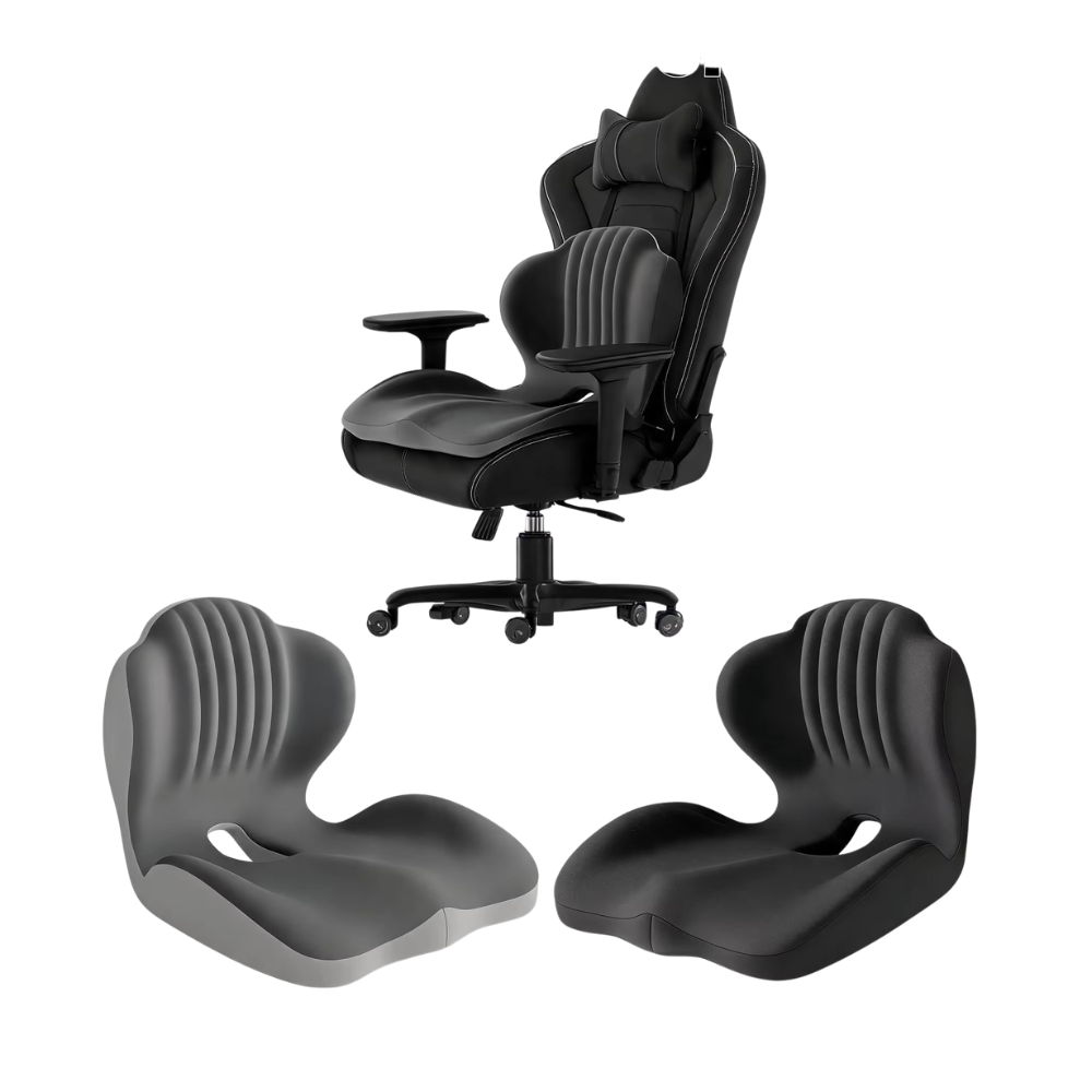 Memory Foam Seat Cushion & Lumbar Support Pillow