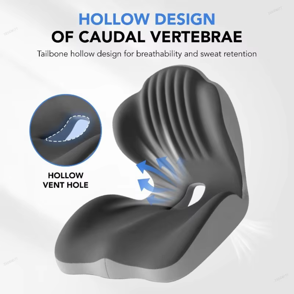 Memory Foam Seat Cushion & Lumbar Support Pillow