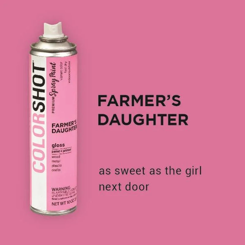 Premium Multi-Surface Gloss Farmers Daughter Spray Paint - 10 Oz - Pink