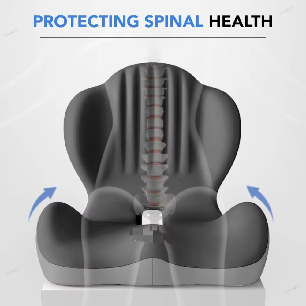 Memory Foam Seat Cushion & Lumbar Support Pillow