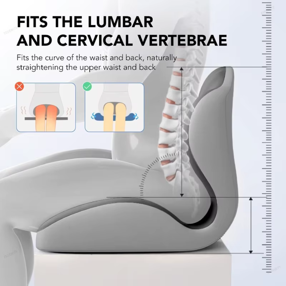 Memory Foam Seat Cushion & Lumbar Support Pillow