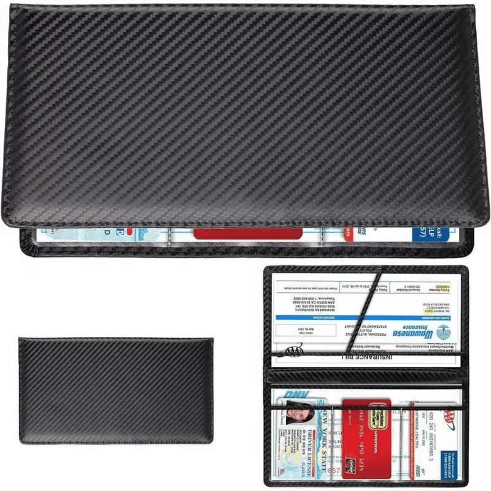 PU Leather Passport & Document Organizer
