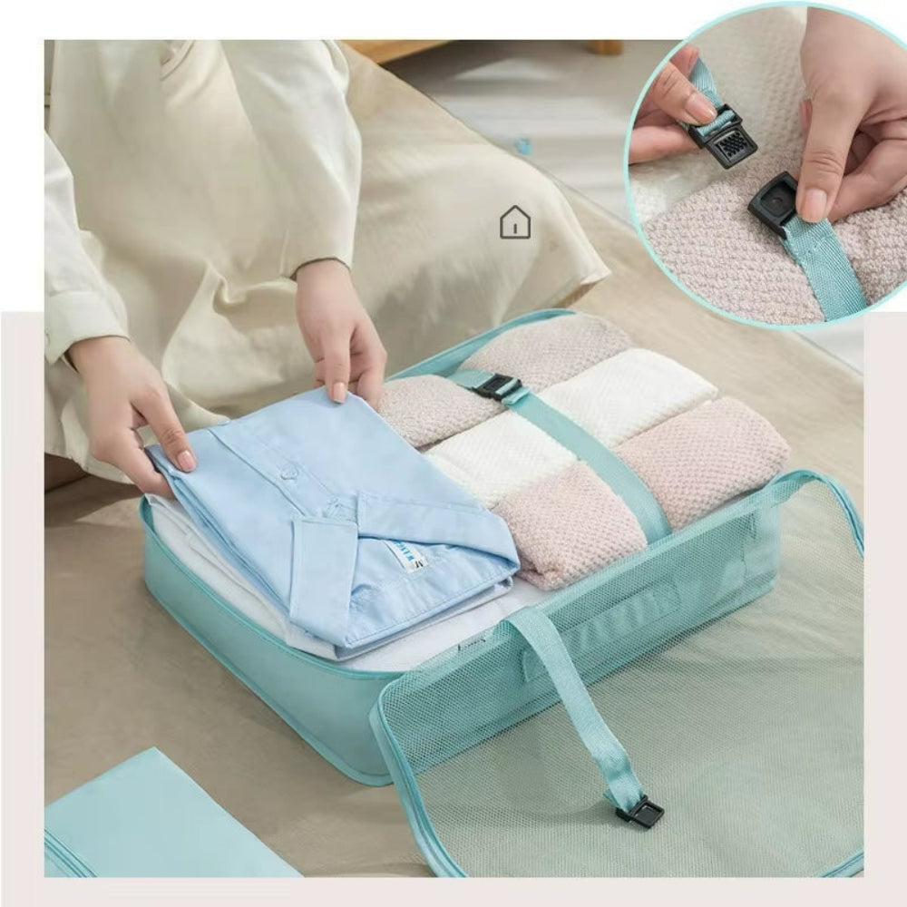 7-Piece Travel Storage Bag Portable Luggage Storage Tool for Business Trips Large Capacity Clothing and Toiletries Storage Bag