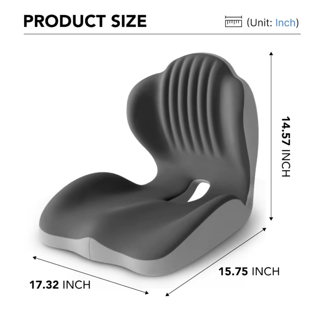 Memory Foam Seat Cushion & Lumbar Support Pillow