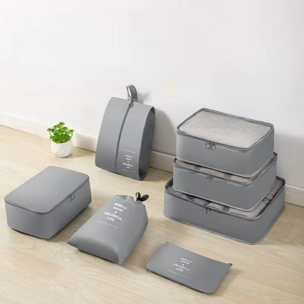 7-Piece Travel Storage Bag Portable Luggage Storage Tool for Business Trips Large Capacity Clothing and Toiletries Storage Bag
