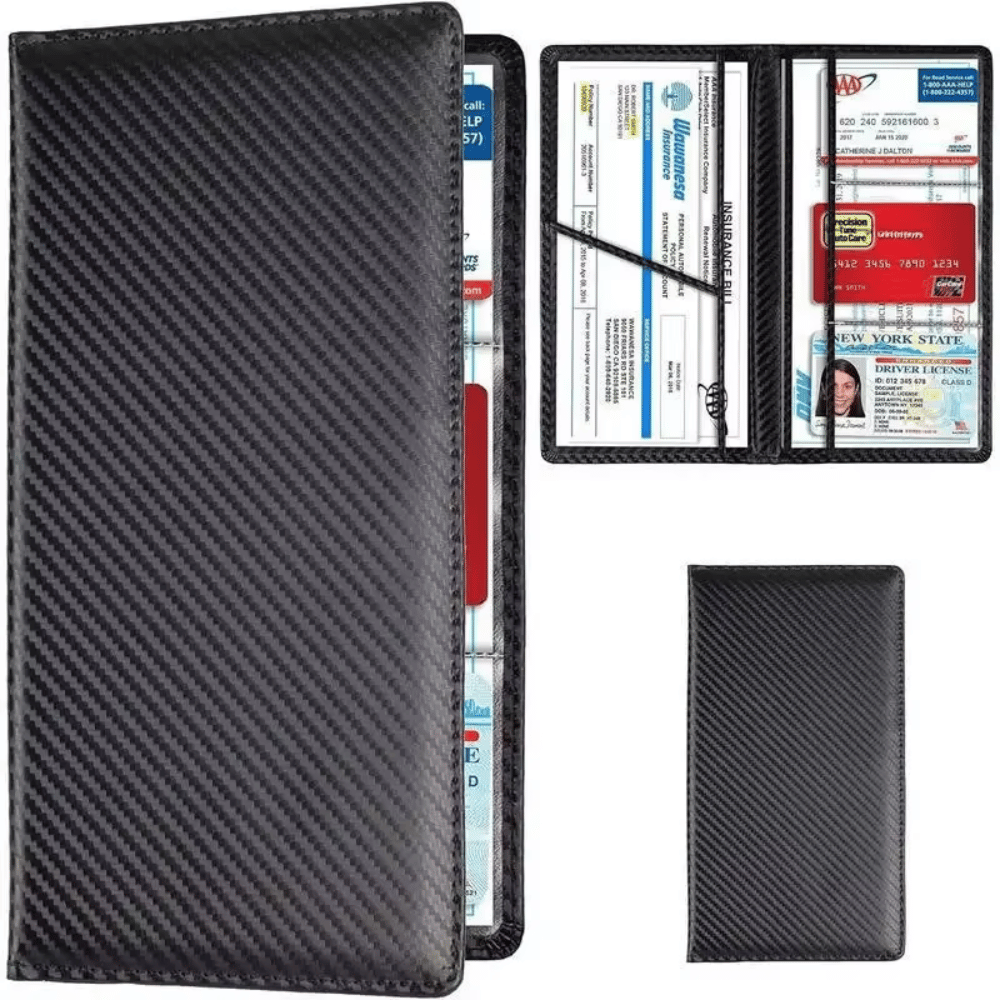 PU Leather Passport & Document Organizer