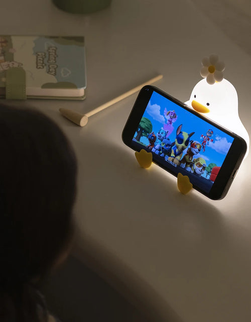 Load image into Gallery viewer, Cute Duck Led Night Light USB Rechargeable Nightlights Silicone Lamp Touch Switch Children Kid Bedroom Decoration Birthday Gift
